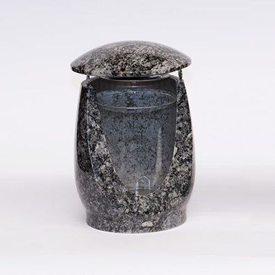 Grablampe Grablaterne Friedhofslaterne Granit Grableuchte Azul Noche Grabschmuck