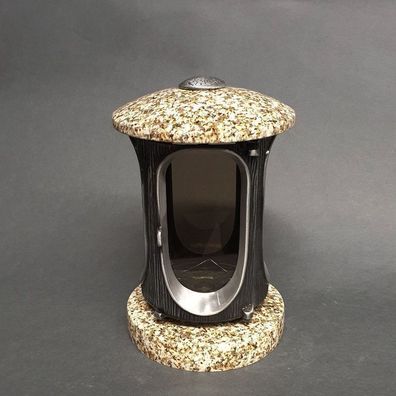 Grablampe Granit Grablaterne Grablicht Grableuchte Grabschmuck Granit yellow