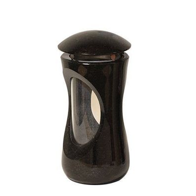 Grablampe Grablaterne Granit Grableuchte Glaszylinder Star galaxy Grabschmuck