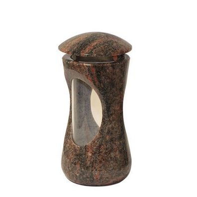 Grablampe Granit Grableuchte Grablaterne mit Glaszylinder * * Himalaya * * himalaya