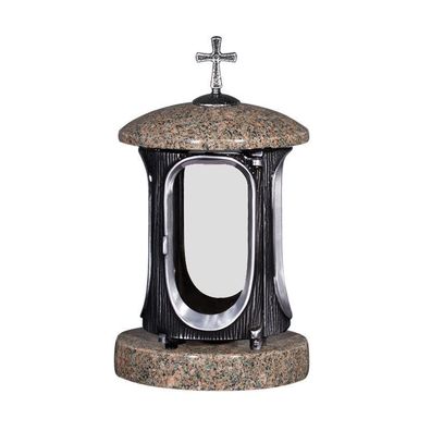 Grablampe Grablicht Granit Grableuchte Bohus Stück Ersatzgläser Grabschmuck Edel