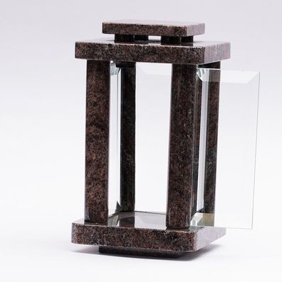 Grablampe Grablaterne Friedhofslaterne Granit Paradiso Grabschmuck Friedhof Edel