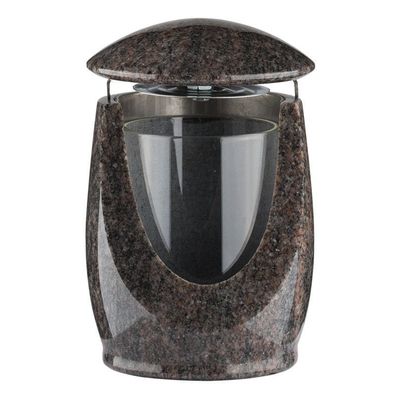 Grablampe Grablaterne Friedhofslaterne Urnenlampe Granit Himalaya Grabschmuck