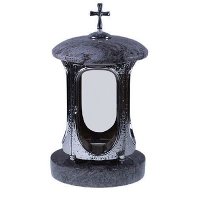 Grablampe Grablaterne Grablicht Granit Grableuchte Grabschmuck Orion Friedhof