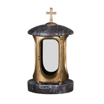 Grablampe Grablaterne Grablicht Grableuchte aus Granit Grabschmuck Friedhof Edel