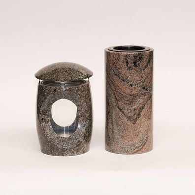 Grabschmuck Granit Grablampe Grabvase Grablaterne Grableuchte Paradiso