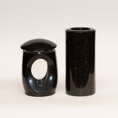 Grabschmuck Granit Grablampe Grabvase Grablaterne Grableuchte Star galaxy