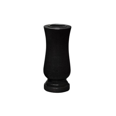 Grabvase Friedhofsvase Vase Grabmalvase Urnengrab Granit Schwarz Grabschmuck