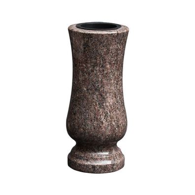 Grabvase Friedhofsvase Vase Grabschmuck aus Granit 27cm Lila gerais Friedhof