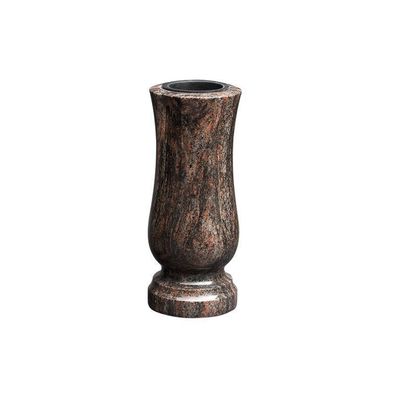 Grabvase Granit Aurora Ø 12cm - Grabmalvase Friedhofsvase robust langlebig