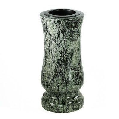 Grabvase Granit Friedhofsvase Blumenvase Granit Olive green