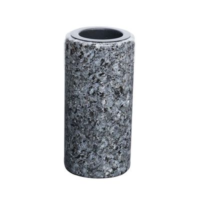 Grabvase Granit Friedhofsvase Grabmalvase Grabschmuck "röhrenförmig" Labrador
