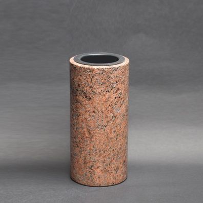 Grabvase Granit Grabmalvase Friedhofsvase aus Granit Multicolor