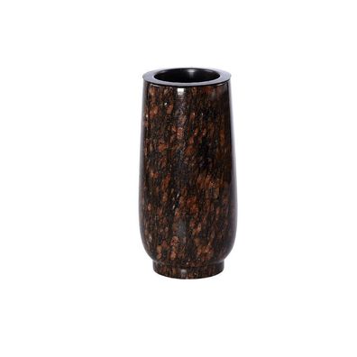 Grabvase Friedhofsvase Granit Grabmalvase aus Ruby star Grabschmuck Friedhof