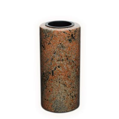 Grabvase Friedhofsvase Granit Grabmalvase Gartenvase Vase multicolor 12cm Edel