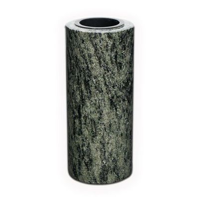 Grabvase Friedhofsvase Granit Grabmalvase olive green 12cm Grabschmuck Friedhof