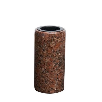 Grabvase Friedhofsvase Granit Imperial Grabmalvase rund Grabschmuck Friedhof