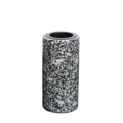 Grabvase Friedhofsvase Granit Kosmin Grabmalvase rund Grabschmuck Friedhof Edel