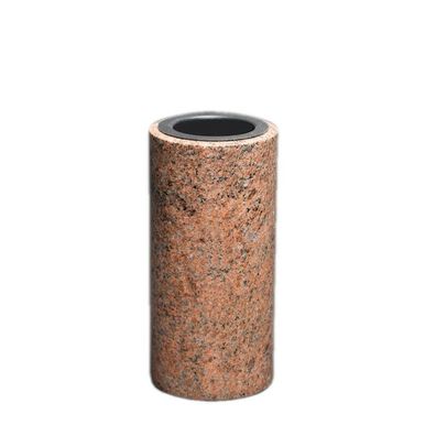 Grabvase Friedhofsvase Granit Multicolor Grabmalvase rund Grabschmuck Friedhof