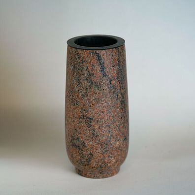 Grabvase Blumenvase Granit Vase multicolor Friedhofvase matt Grabschmuck Edel