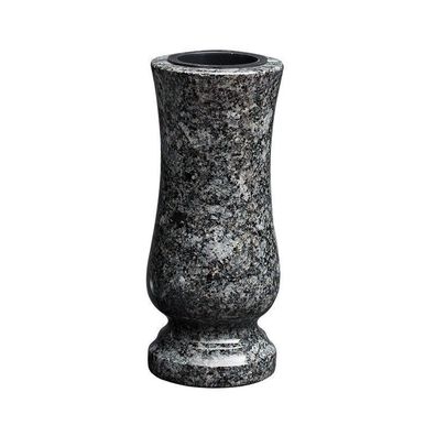 Grabvase Granitvase Grabschmuck aus Granit Azul noche 27cm Friedhof Urnengrab
