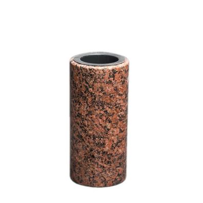 Grabvase Friedhofsvase Vanga Granit Rot Urnengrab Grabschmuck frostfest 20cm