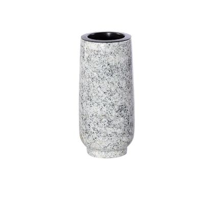 Grabvase Viscont white Grabschmuck Friedhofsvase aus Granit Viscont white