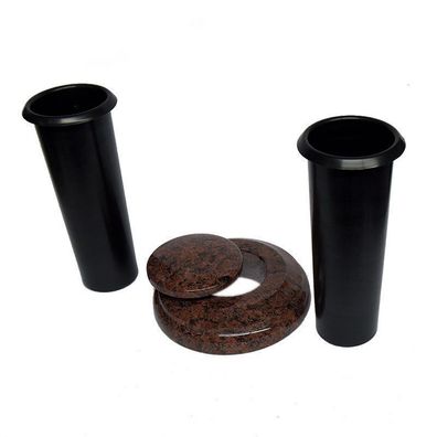 versenkbare Vase Grab-vase versenkbar Granit mit Deckel Vanga