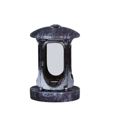 Grab-lampe Grab-licht Grablampe Grablaterne aus Granit Orion verchromt
