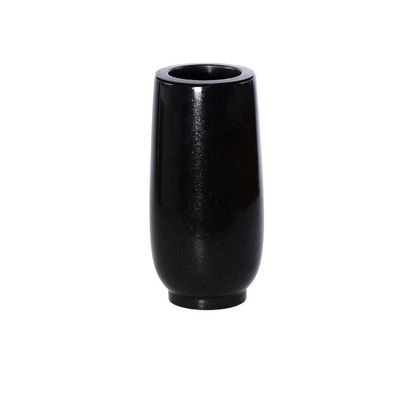 Grab-vase Grabschmuck Granit Friedhofsvase Grabmalvase Granit schwarz