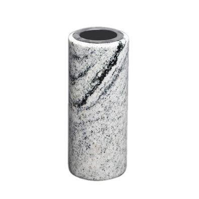 Grab-vase Granit Viscont white Grabmalvase Friedhofsvase * * rund * * Ø 10cm Höhe 27c