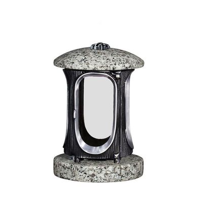 Grablampe Grablicht Grab lampe Friedhohslampe aus Granit schlesisch Grabschmuck