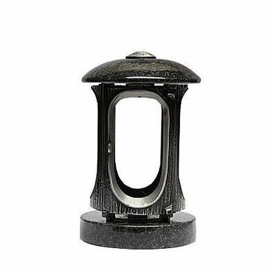 Grablicht Grableuchte Granitleuchte Grabschmuck Granit Baltic green Friedhof
