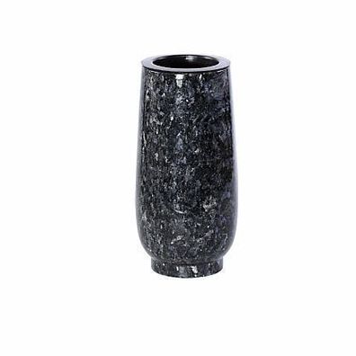 Grabvase Friedhofsvase Vase aus Granit Labrador Grabschmuck Friedhof Urnengrab