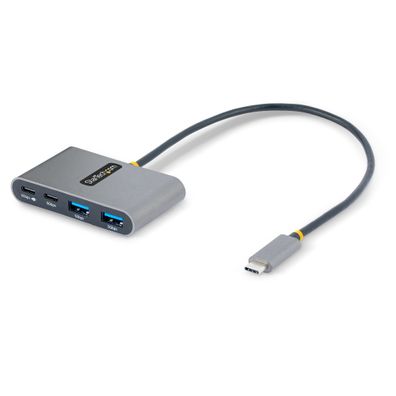 StarTech 4-Port USB-C Hub with 100W Power Delivery Pass-Through Charging, 2x USB-A +