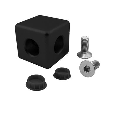 KLAK 40 - 2-Wege Würfelverbinder Eck-Verbinder für Aluprofil 40x40 schwa