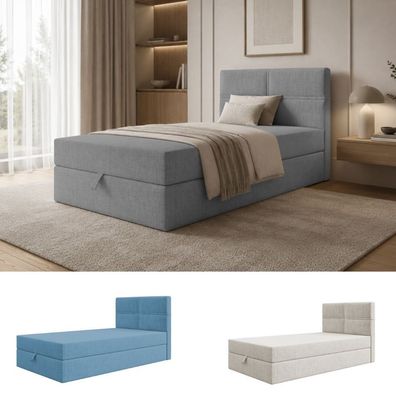 Boxspringbett Bett Einzelbett NELA MINI mit Bettkästen