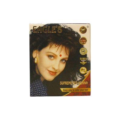 Set, Adler, Henna-Haarfarbe, permanente Haarfarbe, Hellrot, 6 Stück, 10 g