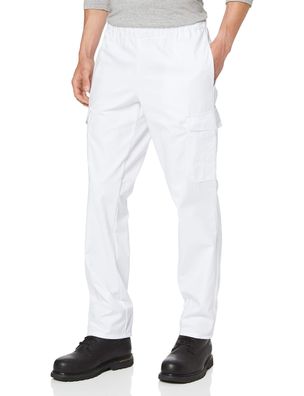 BP 1646-400-21-Ln Unisex-Hose mit Gummizug 215g/mÂ² Stoffmischung weiß Ln