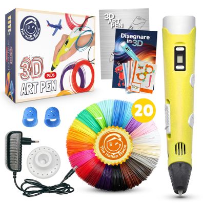 3D-Stift Set mit 20 PLA-Filamenten 4 Fluoreszierend fuer Kinder und Erwachsene