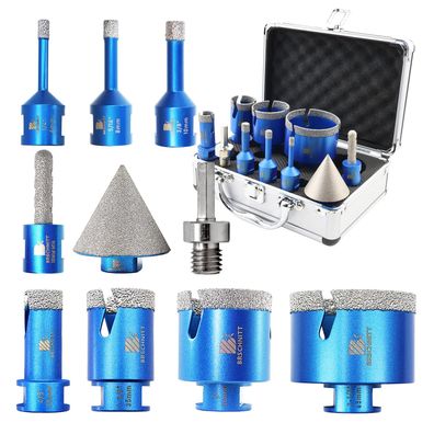 Diamant Fliesenbohrer Set 7-teilig 6-68mm M14 Lochsäge Fliesen Keramik Granit