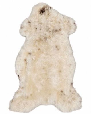Schaffell Echt | Weiß-Beige, ca. 103 cm | Naturfell | Öko gegerbt