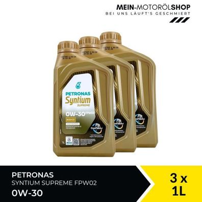 Petronas Syntium Supreme FPW02 0W-30 3x1 Liter