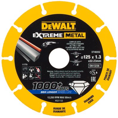 DEWALT Diamanttrennscheibe 125x1.3mm DT40252-QZ