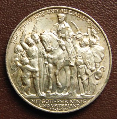 Preussen. 2 Mark 1913, Jahrhundertfeier der Befreiungskriege