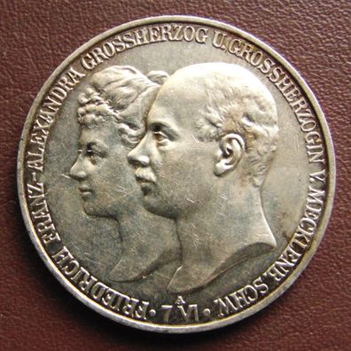 Mecklenburg-Schwerin. 5 Mark 1904 A