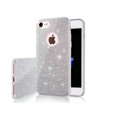 TFO Glitter 3in1 kompatibel mit iPhone 17 Pro Max silber Handyhülle mit Glitzersch