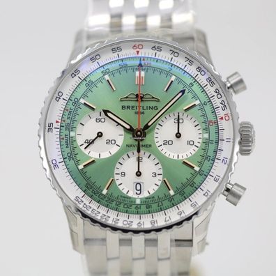 Breitling - Mann - AB0139211L1A1 - Breitling Navitimer B01 Chronograph 41 Mintgrün au