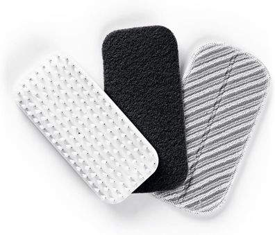 CLEANmaxx Ersatz-Aufsätze 3-tlg für Akku Vibrations Reiniger Bürste Scheuerpad