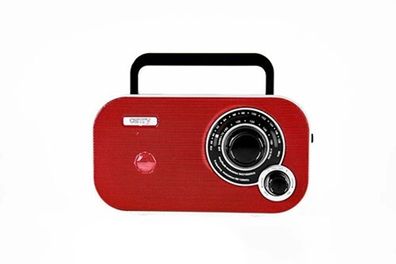Camry CR 1140 Tragbares AM/FM Radio mit Teleskopantenne - Rot/Silber